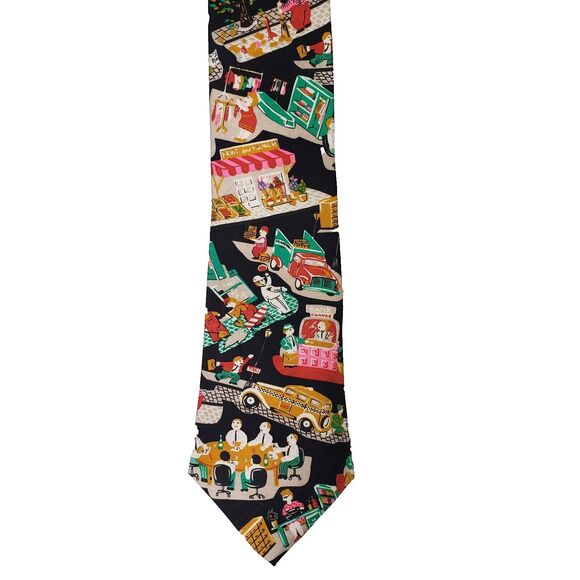 Vintage Don Loper Beverly Hills Neck Tie Mens 100% Silk Friday A Work Day USA - Picture 2 of 5